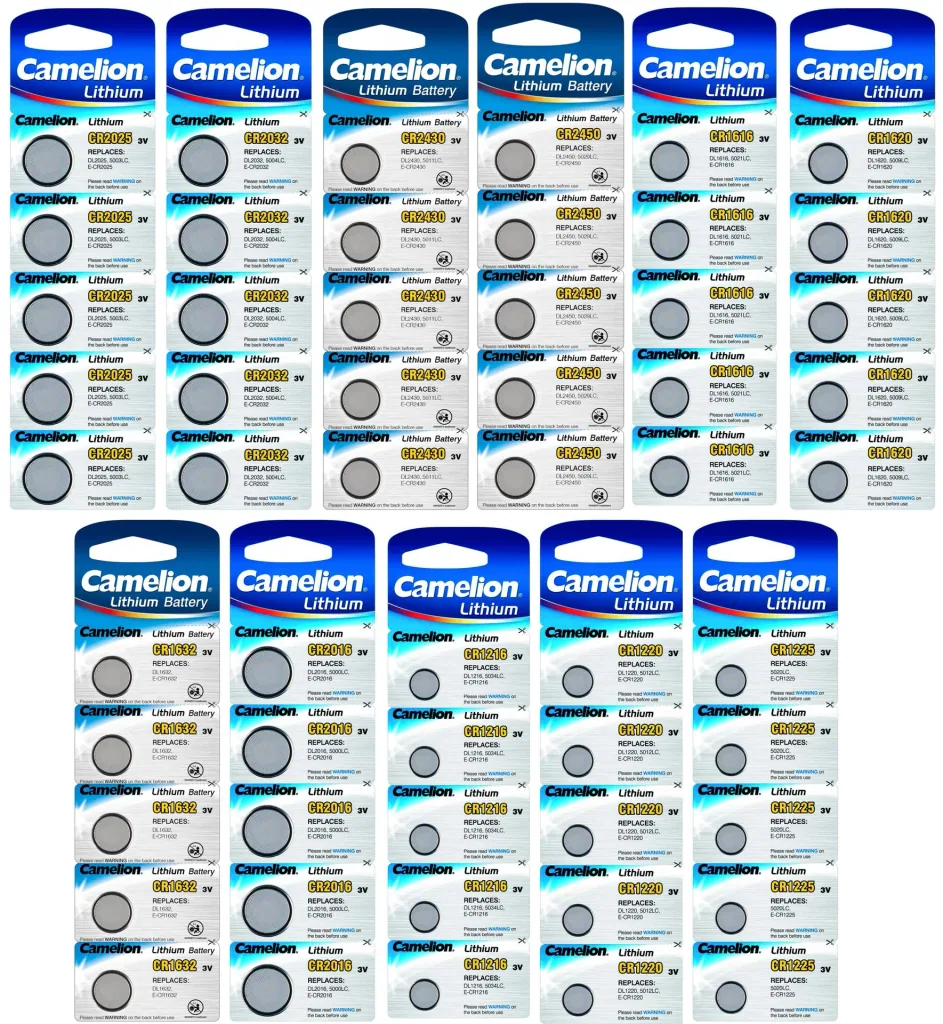 Lithium button cell CR2025, 3 Volt - 5 pieces