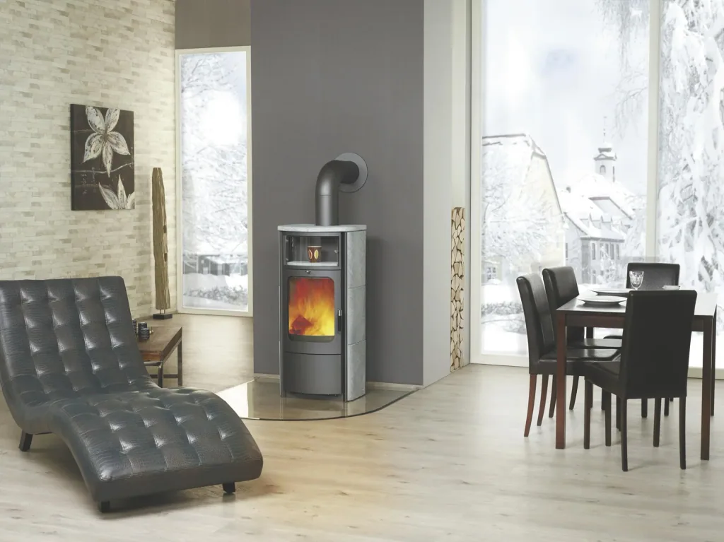 Fireplace - Opera-B continuous burning 5 kW - natural stone