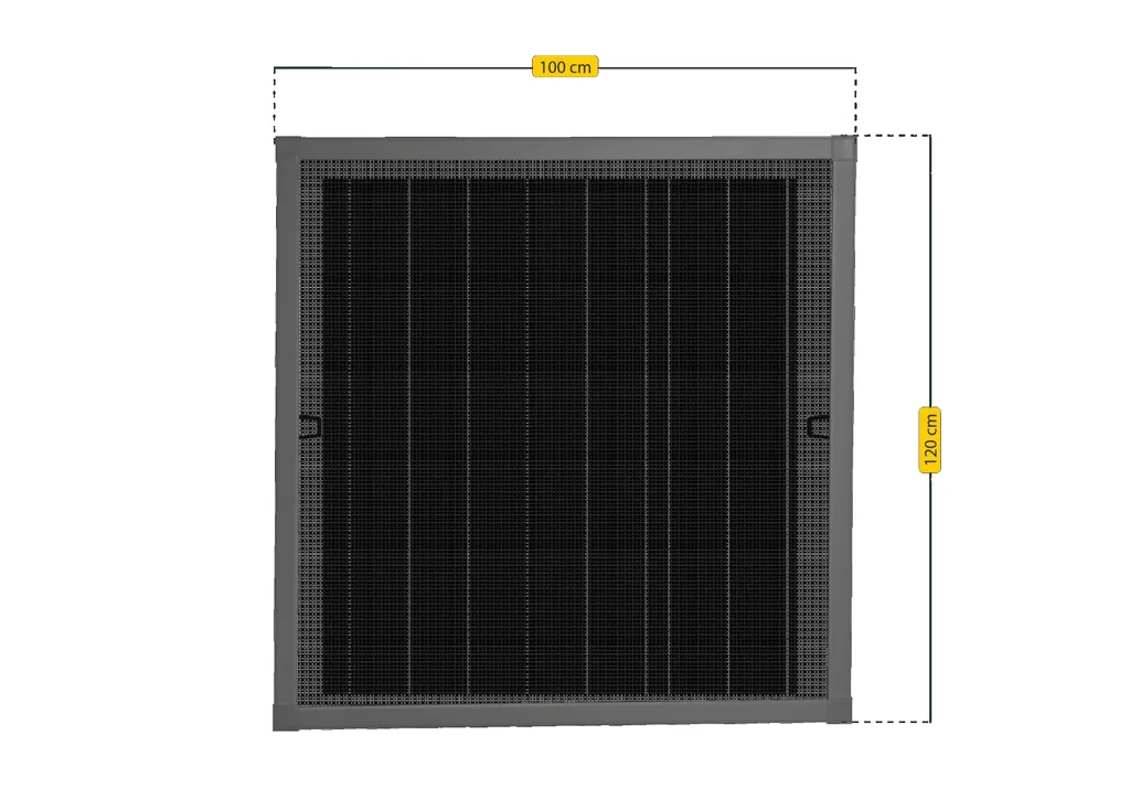 Insect screen window PLUS with aluminum frame, color anthracite, 100 x 120 cm