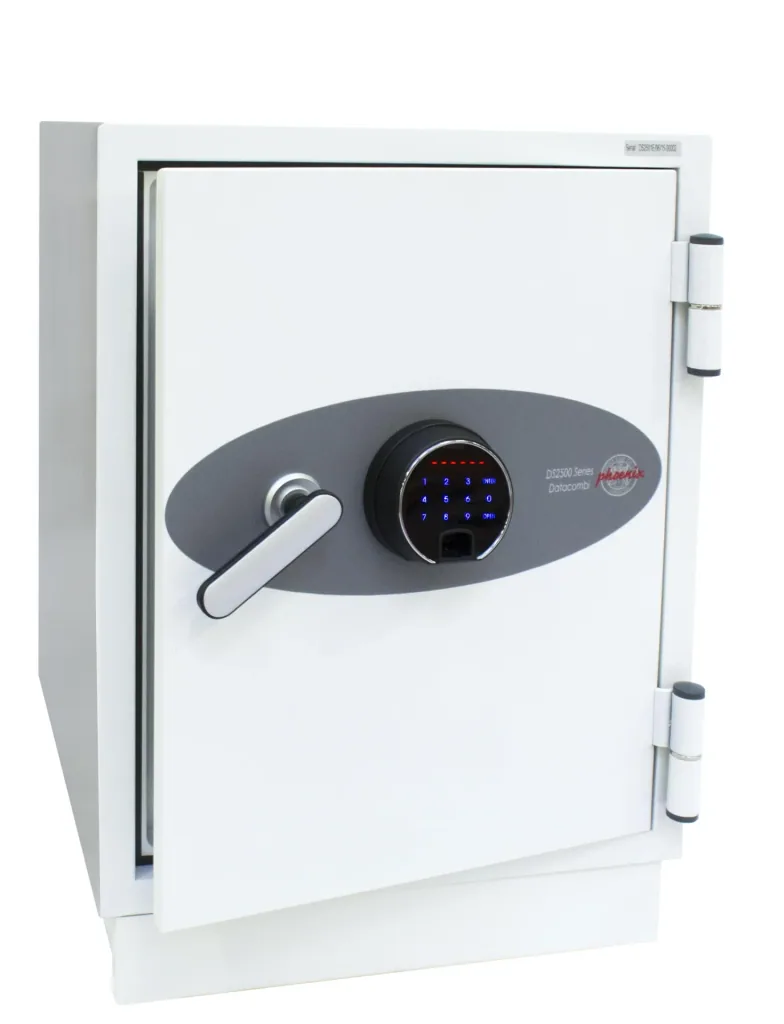 Data Combi data protection safe, external dimensions 720 x 500 x 500 mm, with fingerprint lock
