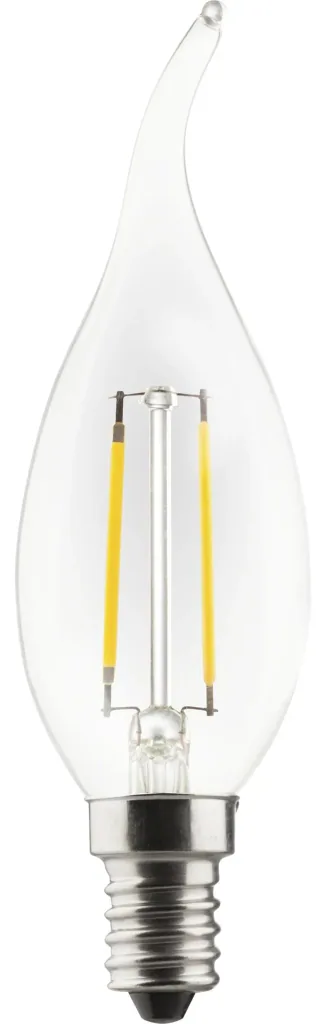 Retro LED candle lamp Windgust with 2.5 watts, E14, warm white