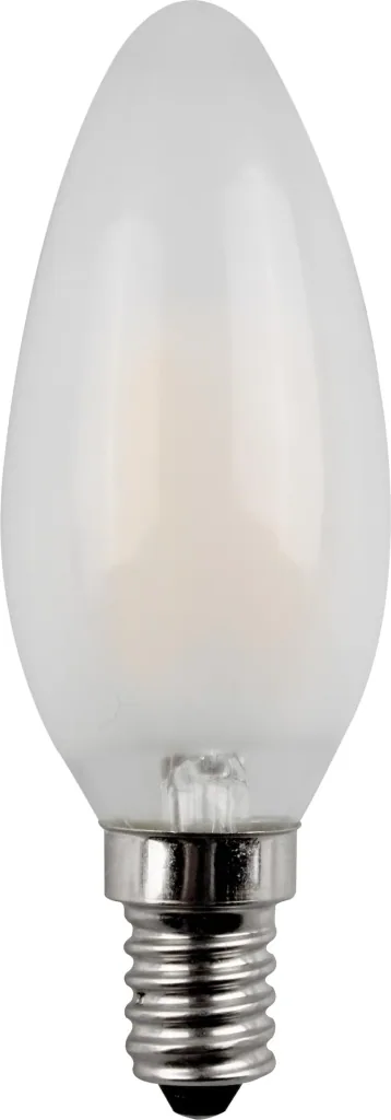 Retro LED candle lamp with 4 watts, E14, warm white, matt