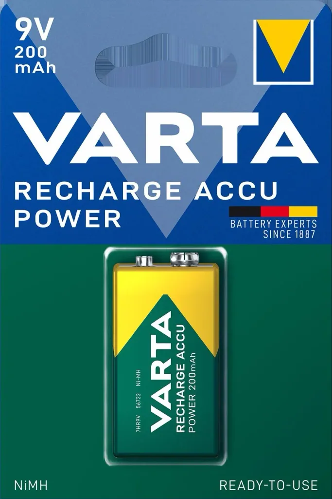 RECHARGE Power 9V Block NiMH Battery with 200mAh - 1 piece