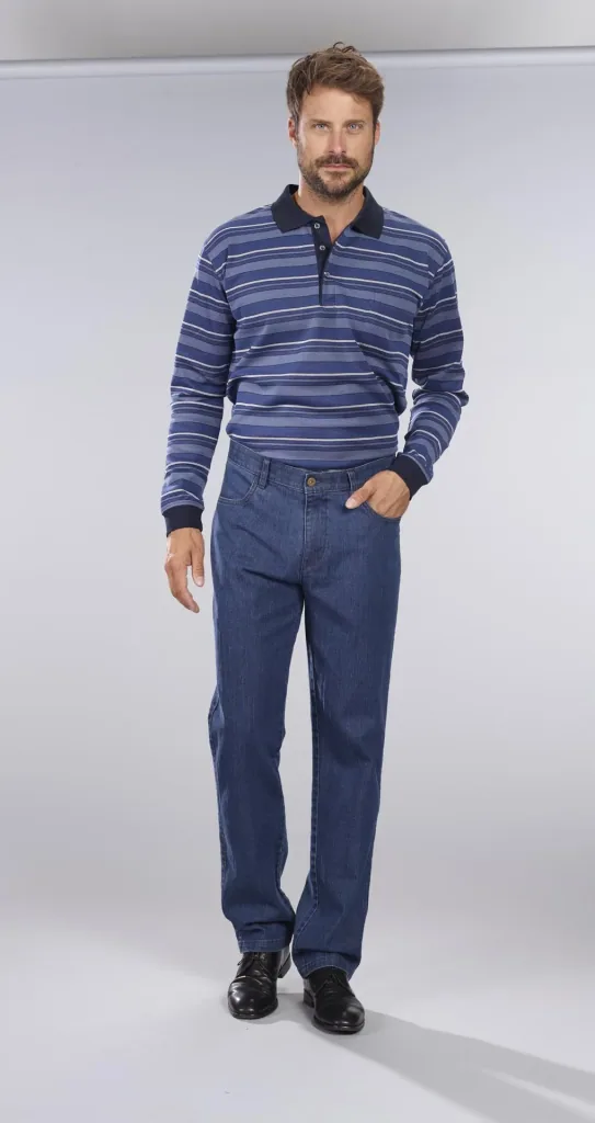 Comfort jeans, color bluestone, size 25
