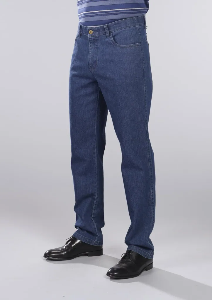 Comfort jeans, color bluestone, size 25