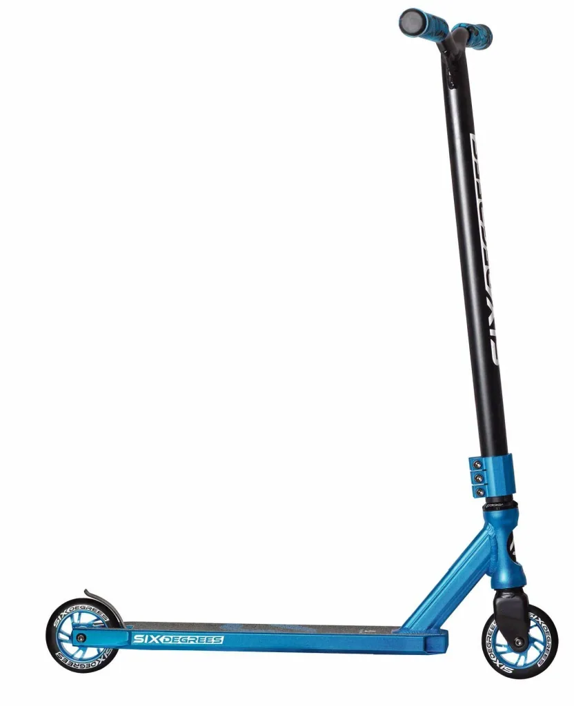 Stunt scooter with reinforced wing handlebars, HIC Compression System, 100 mm, ABEC 9, 360° steering, blue
