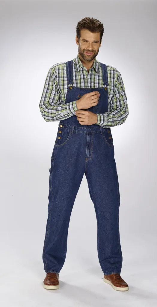 Fabrik Latzjeans, stonewashed, Gr. 27