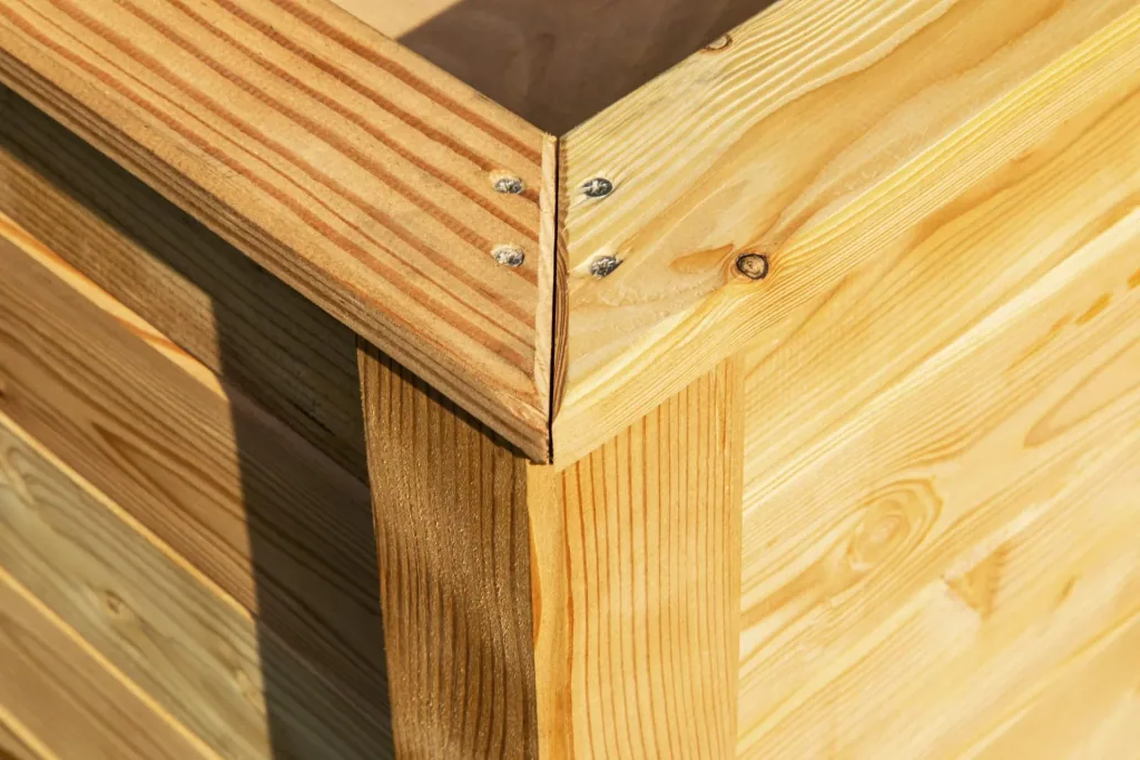 Raised Bed Klassik 130, 130×65×84 cm, Natural – FSC Larch Wood, Back-Friendly