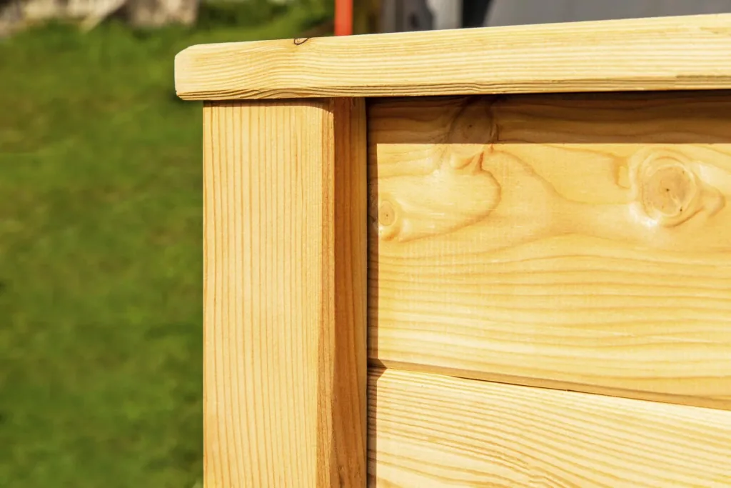 Raised Bed Klassik 130, 130×65×84 cm, Natural – FSC Larch Wood, Back-Friendly