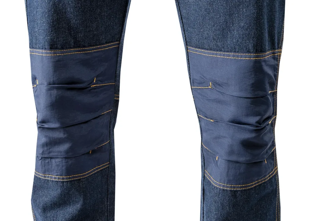 Work jeans with knee patches, color blue, size 48
