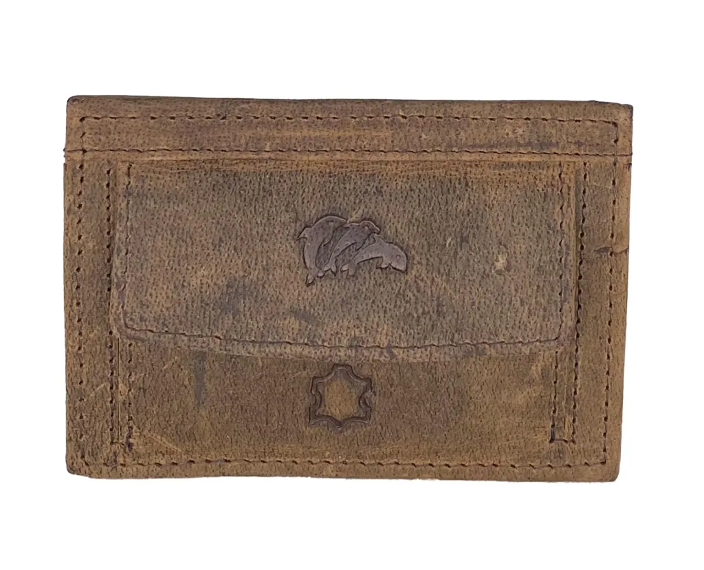 Credit card wallet "Push & Pull", brown
