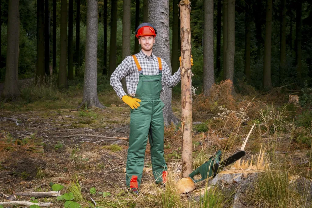 Cut protection safety starter set: trousers size 52, helmet, gloves