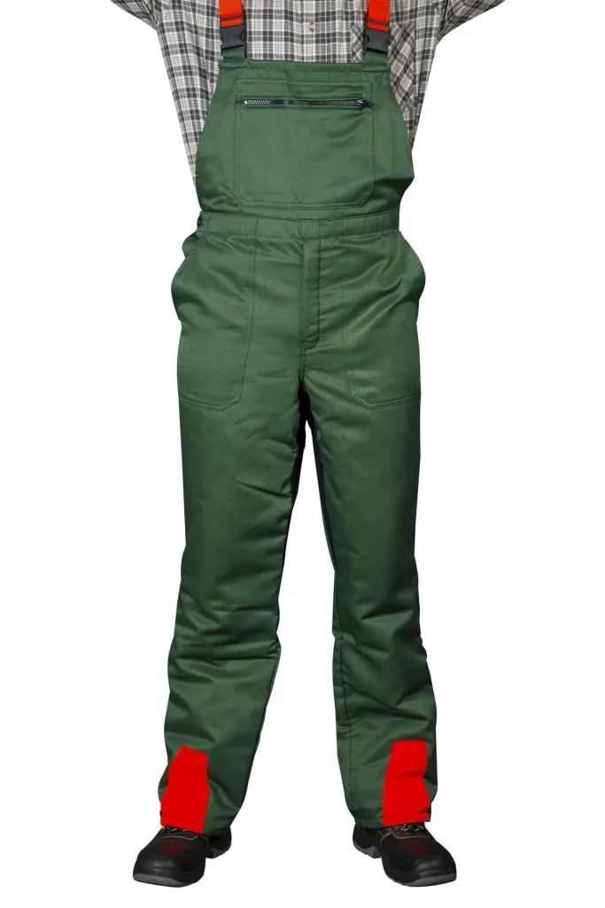 Cut protection safety starter set: trousers size 52, helmet, gloves