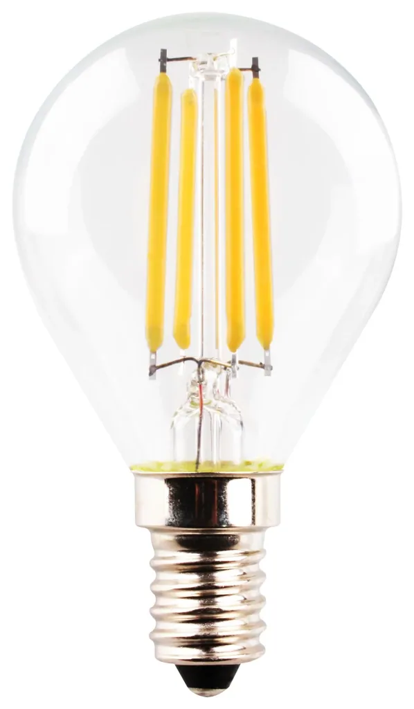 Retro LED drop lamp with 4 watts, E14, warm white, clear