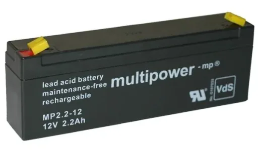 Lead-acid battery 12V, 2.3Ah, 4.8mm connection, VdS