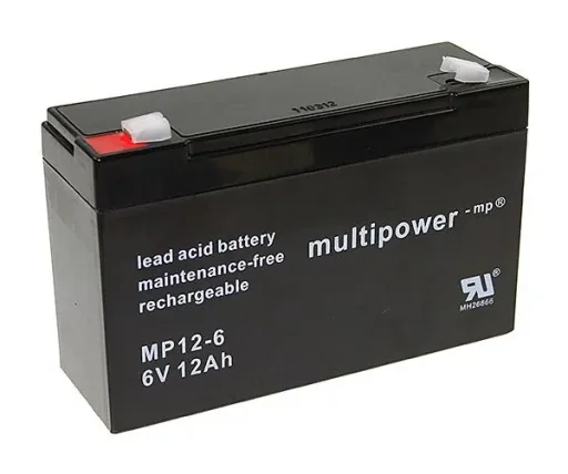 Lead-acid battery 6V, 12Ah, 4.8mm connection