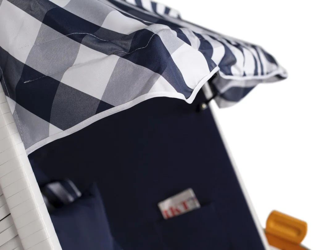 Beach chair "Ostsee" checked in blue/white