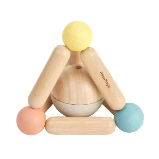 Plan Toys Baby Rassel gripping toys pyramid wood pastel