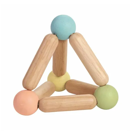Plan Toys Baby Rassel gripping toys pyramid wood pastel