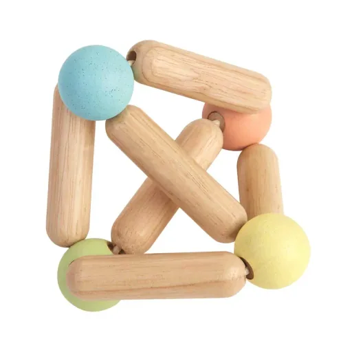 Plan Toys Baby Rassel gripping toys pyramid wood pastel