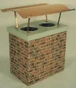 Chimney roof 70 x 67 cm, chimney cover made of stainless steel V2A