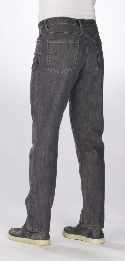 Comfortable jeans in 5-pocket style, color gray, size 29