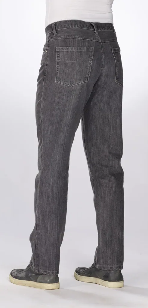 Comfortable jeans in 5-pocket style, color gray, size 54