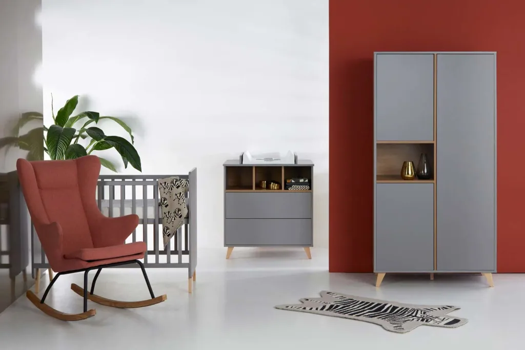 Quax loft baby bed convertable gray 70 x 140