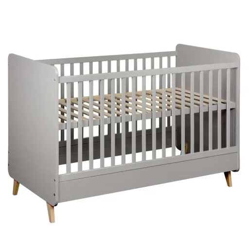 Quax loft baby bed convertable gray 70 x 140