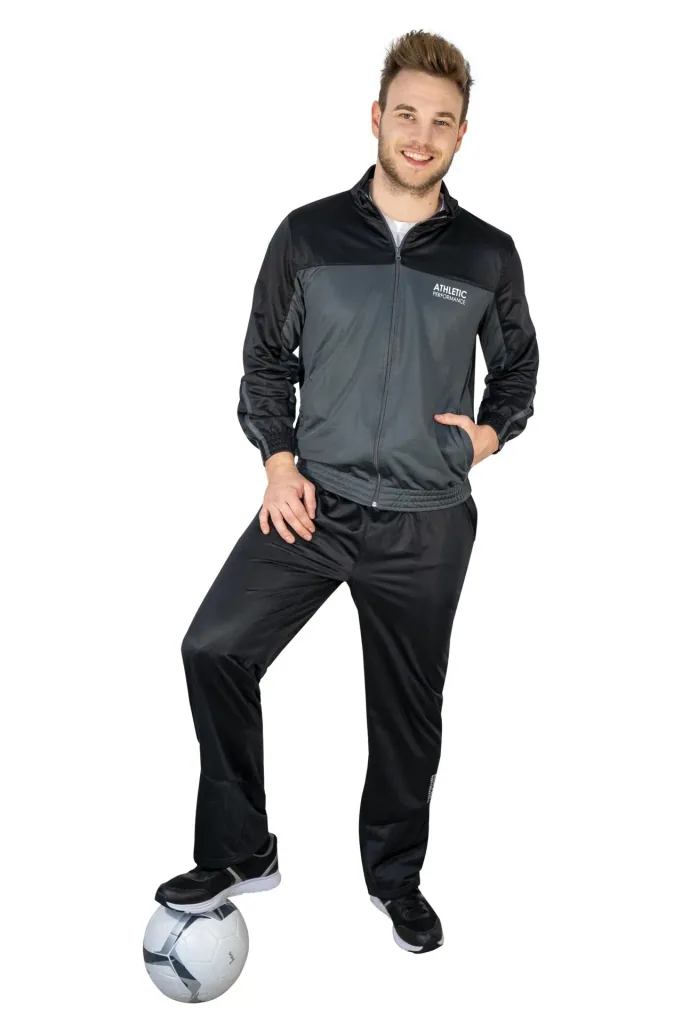 Tracksuit, color black/grey, size M