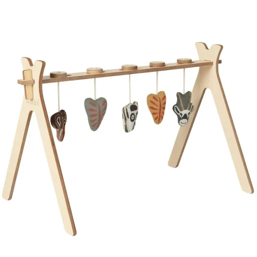 Quax Baby Play Arch Wood with knitted figures