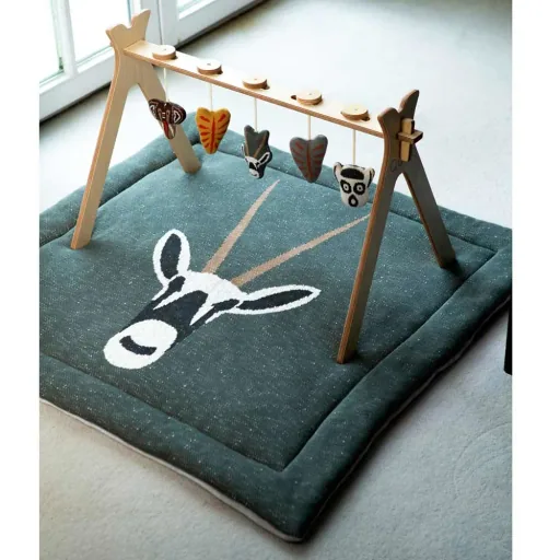 Quax Baby Play Arch Wood with knitted figures