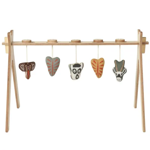 Quax Baby Play Arch Wood with knitted figures