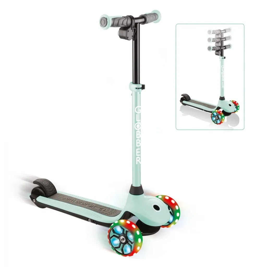 ONE K E-MOTION 4 PLUS e-scooter, lithium battery, 80 W motor, 125/90 mm, 3-wheeled, LED wheels, mint