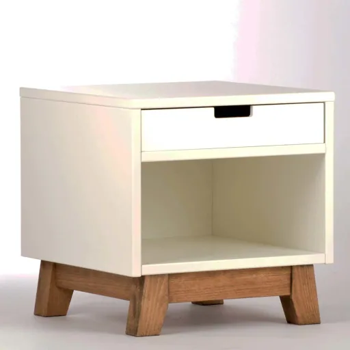 Quax bedside table trendy white, Would you like a drawer?: no