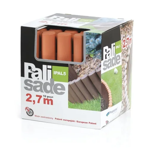 Bed edging PALISADE, terracotta - 10 pieces - 2.7 m