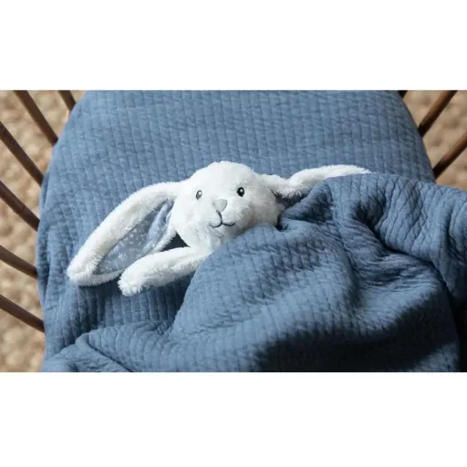 Little Dutch Bed Sheets Baby Bed Uni Blue "Pure Blue", Size: 60 x 120 cm