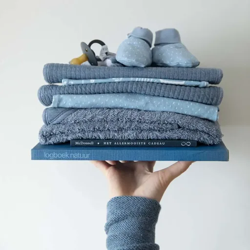 Little Dutch Bed Sheets Baby Bed Uni Blue "Pure Blue", Size: 60 x 120 cm