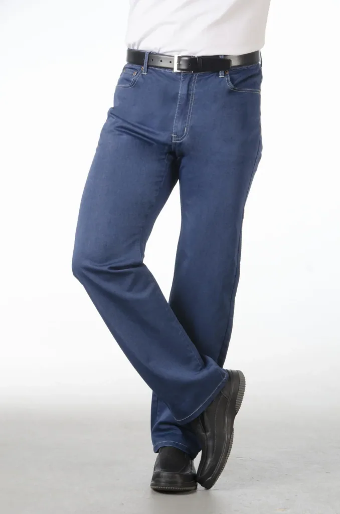 Premium jeans, crease-free, extra soft, color blue size 28