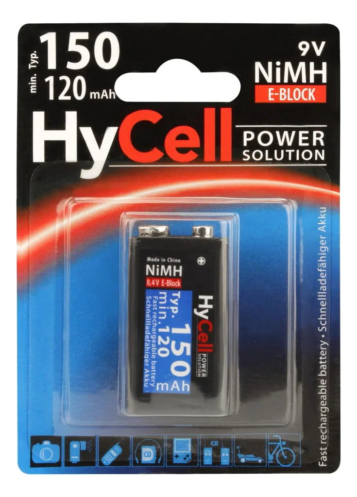 Power Solution 9V Block NiMH Battery Type 150 (min. 120 mAh) - 1 piece