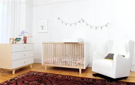 Oeuf baby bed rhea birch white 70 x 140