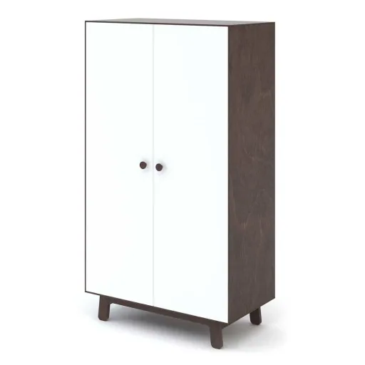 Oeuf Wardrobe Merlin walnut with white