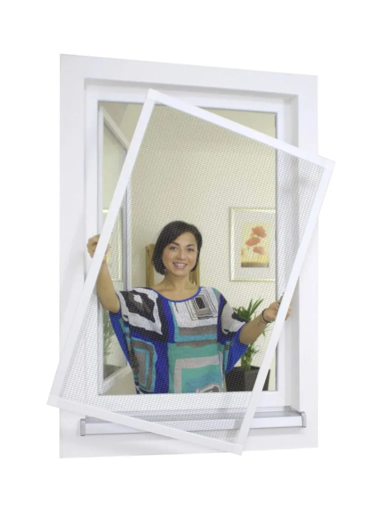 Premium insect screen frame set for windows 100 x 120 cm, white