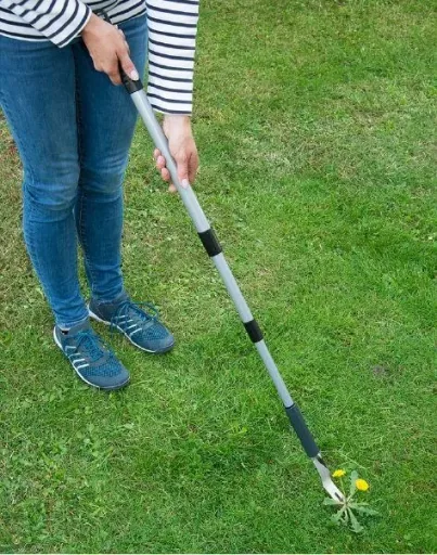 Weed puller including telescopic handle
