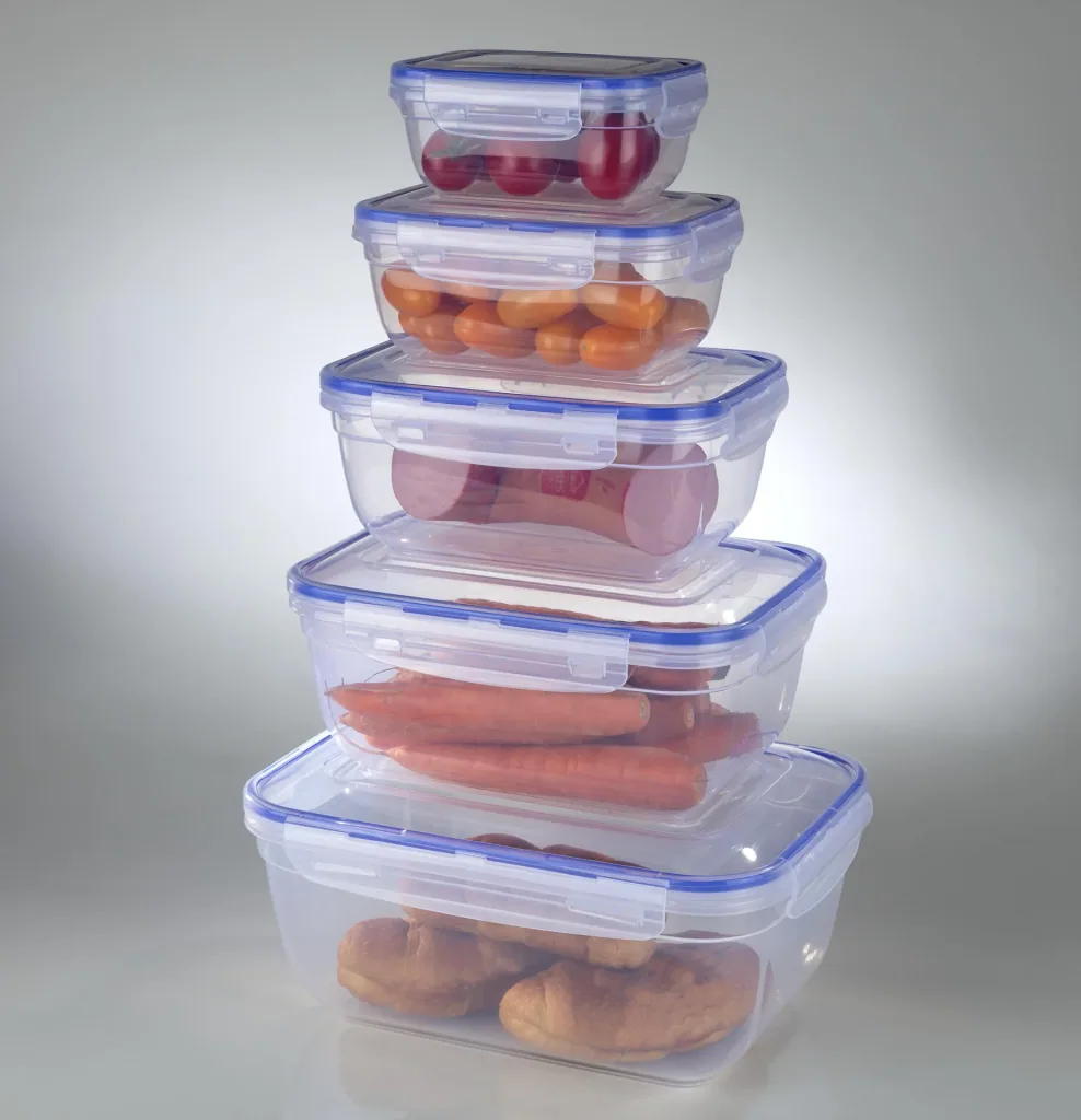 "Click N Store" storage container set, 5 pieces