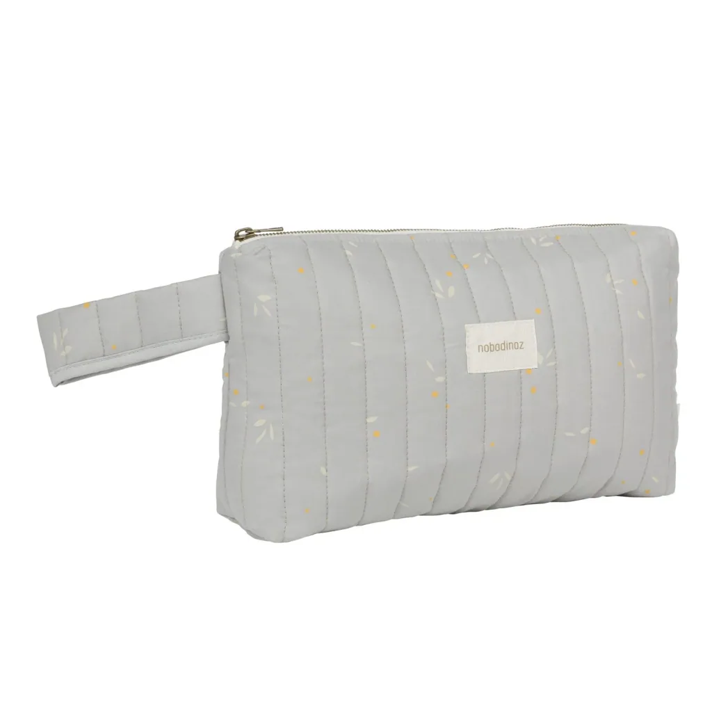 Nobodinoz STORIES Cosmetic bag / Toiletry bag, 30 x 18 x 7 cm, color: Willow soft blue