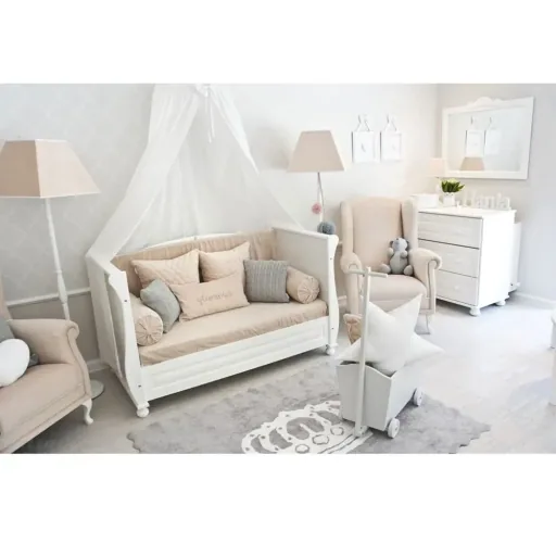 Caramella Chest of drawers "Romantik" white, Diaper: Yes