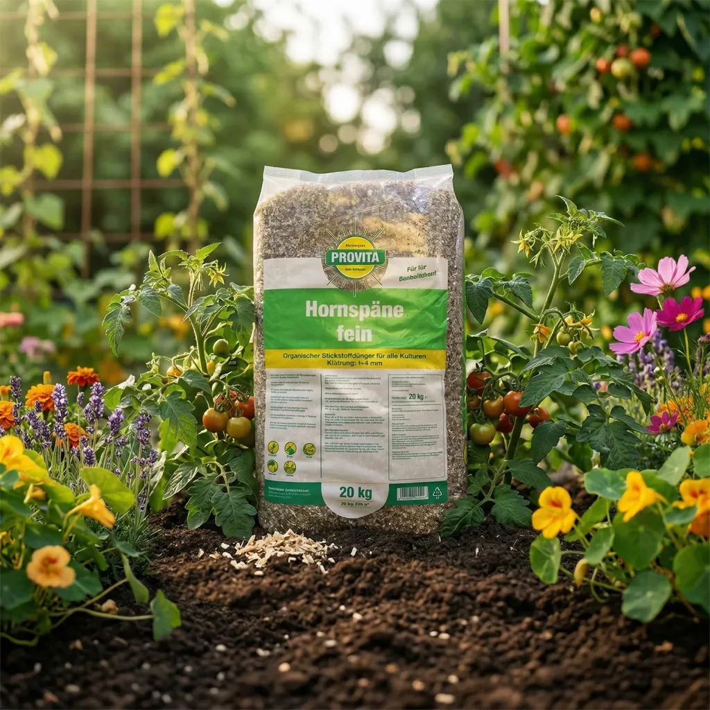 Organic Horn Shavings Fertilizer 1-4 mm 20 kg Slow Release for Gardens