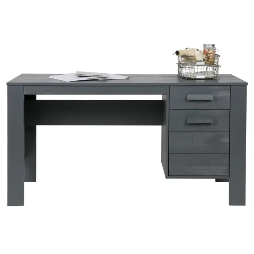 Wood children's desk Dennis Stahlgrau