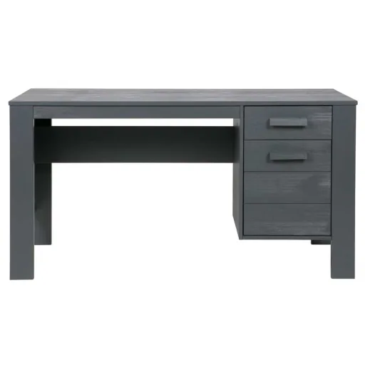 Wood children's desk Dennis Stahlgrau
